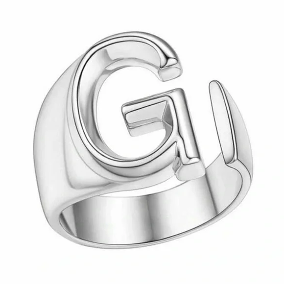 *NEW* OLIVIA RODRIGO Themed GUTS Letters Set of 4 Rings in Silver - Picture 3 of 11